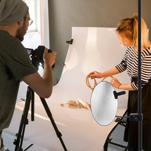 Reflector Holder, Bendable Gooseneck Photography Reflector Stand Clip for Photo Video Studio Outdoor Photography Backdrop, Diffuser, Lighting, Black