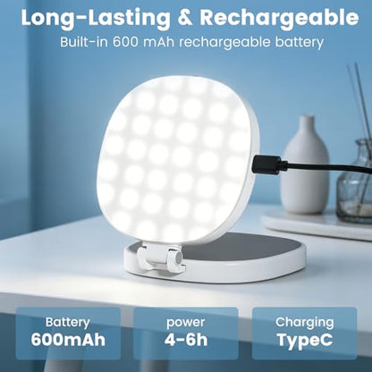 SJZXVZ Magnetic Selfie Light, 3-Mode Phone Light Compatible with Phone Magsa for Selfies/Photography/TikTok/Zoom Calls/Video Conference, Long-Lasting & Rechargeable, CRI97 - color: White