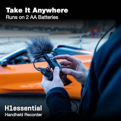 Zoom H1 Essential Handheld Recorder for Musicians, Podcasters & Filmmakers with Stereo Microphones, 32-Bit Float, USB Microphone Mode | 32-Bit Float Wav, USB-C Mic Mode, SD Card Recording, USB or 2×aa Power - style: H1e Only