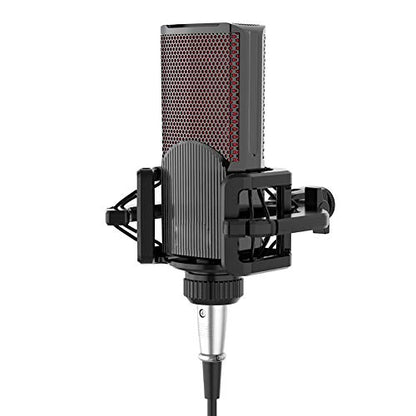 Universal Microphone Shock Mount, Anti Vibration Shock Mount with Filter Screen for Microphones Diameter 21-62mm, Compatible for 3/8 and 5/8 Thread, Reduce Noise Easy Install