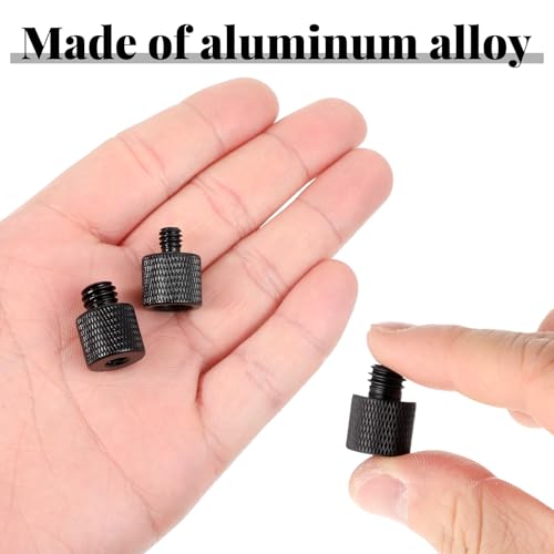 1/4 to 3/8 & 3/8 to 1/4 Camera Tripod Adapter, 4 Pack Double Head Stud Screw Thread Converter Male to Female Mounting Adapter for Camera, Monitor, Tripod, Mic Stand