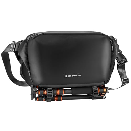 K&F CONCEPT Camera Sling Bag Crossbody Bag Waterproof Camera Shoulder Backpack DSLR/SLR/Mirrorless Camera Case - color: 11 Black Large