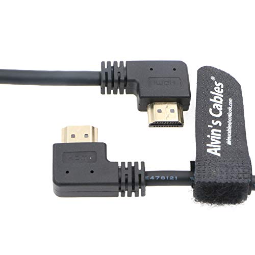 Alvin's Cables Z CAM E2 L Shape 8K HDMI 2.1 Cable 50CM, Right-Angle High Speed Cord for Camera Monitor, for Sony A7S3 FS5 FS7 A7iv, Atomos Ninja V, Portkeys BM5, BMPCC, Panasonic, Canon - color: Right to Right Angle, size: 19.7in/50cm