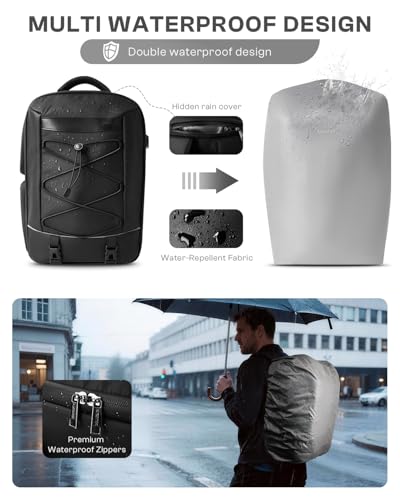 Camera Backpack, DSLR SLR Camera Bag for Photographers Compatible with Sony/Canon/Nikon/DJI Mavic Drone, Waterproof Rain Cover Photography Backpack, Tripod Holder Camera Case Fits 16 Inch Laptop