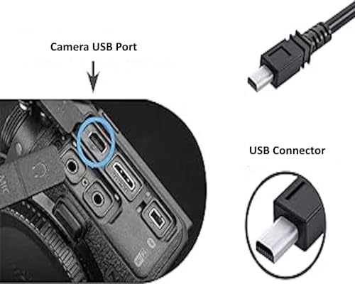 USB PC Data Transfer Battery Charger Cable for Select Sony Cybershot DSC-H200 DSC-H300 DSC-W370 DSC-W800 DSC-W830 DSC-W310 (Check Product Description for List of Compatible Models Before Buying)