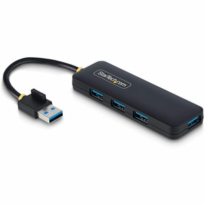 StarTech 4-Port USB-A Hub 5Gbps with 5in/13cm Cable, iMac (H5A4A-USB-HUB) | USB 3.0 data transfer, USB Powered, Travel mini, Portable multi-port splitter, Windows PC, MacBook, Chromebook, Surface - size: 0.4 ft, style: USB-A