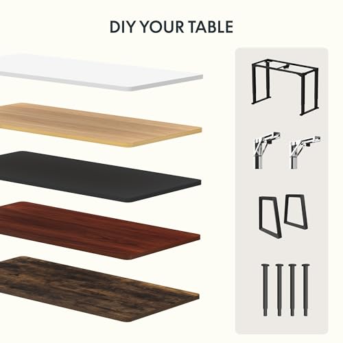 FLEXISPOT Whole Piece 55"x28" Desktop 1" Thickness Height Adjustable Desk Rectangular Tabletop Maple Board (55INCH Maple Top) - color: Maple, size: 55x28"