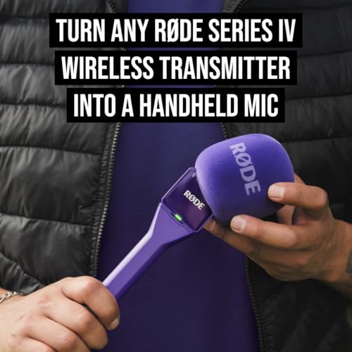 RØDE Interview GO Handheld Adaptor for RØDE Wireless Microphones (Purple) - color: Purple