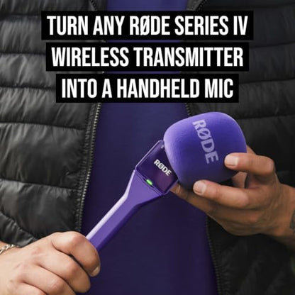 RØDE Interview GO Handheld Adaptor for RØDE Wireless Microphones (Purple) - color: Purple