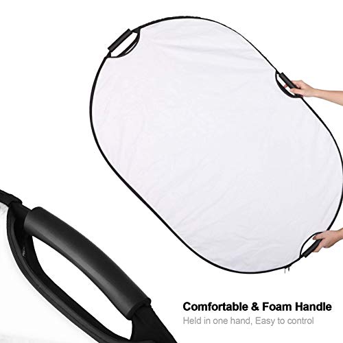 Selens 5-in-1 Oval Reflector with Handle for Photography Photo Studio Lighting & Outdoor Lighting (59 x 78 Inch) - size: 59 x 78 Inch Oval Reflector