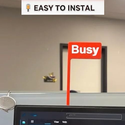 3PCS Custom Text Monitor Flag, Personalized Desk Sign, Do Not Disturb Busy Sign for Office and WFH, On a Call Status Indicator, Funny Coworker Gift, Easy-to-Install Desk Accessory for Desktop or Laptop