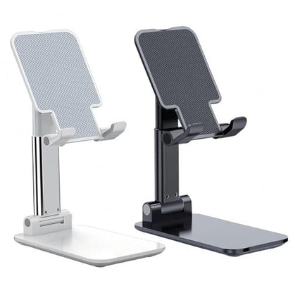 Meetuo 2 Pcs Cell Phone Stand for Desk, Adjustable & Foldable Phone Holder | Adjustable Angle Height, Fully Foldable&Portable, Compatible with iPhone 17/16/15/14/13/12/Smartphones - color: Black+White