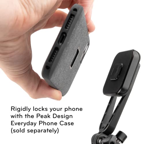 Peak Design Mobile Creator Kit, Black, Aluminum Body, SlimLink Connects to Peak Design Mobile Cases, MagSafe Compatible, Minimalist Design, Phone Mount for iPhone, Samsung and Google Pixel Phones