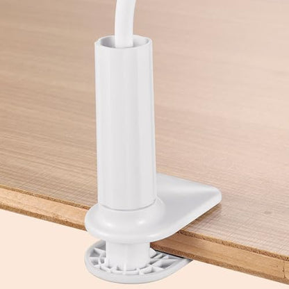 360-Degree Rotating Phone Stand, Adjustable Phone Holder for Desk, Flexible Phone Mount for Video Calls and Watching Videos - color: White