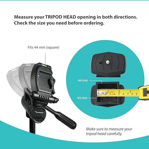 Foto&Tech 2 Pieces 44mm Tripod Quick Release Plate, Camera Adapter for Tripod with 1/4"-20 Screw Replacement for DSLR Cameras Smartphones Camcorders Compatible with Vista and Other Tripods - size: 44mm