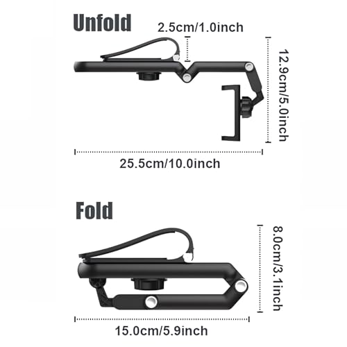 Ivieicip 360 Rotatable and Adjustable Car Phone Holder for Rearview Mirror, Compatible with All Smartphones - color: B2