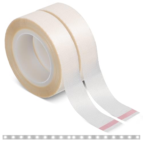 2 Roll Led Light Strip Tape, 0.59 in x 32.8 ft Light Dimming Masking Cover Sticker Soften Lighting Blocking Sticker Fits LED Strips, Cabinet, Cove, TV Backlight(White, 10% Lights Blocking) - color: 2 White