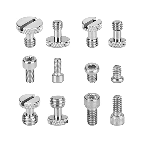 CAMVATE 1/4-20 & 3/8-16 & M5 Screw Assortment Kit for DSLR Camera Cage Rig | 16 PCS