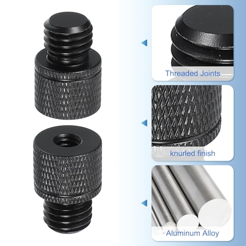 PATIKIL Tripod Screw Adapter 1/4" Female to M12 Male, 2 Pcs Tripod Nut Connectors Camera Mount Screw Camera Double Head Converter for Microphone Holder Magic Arms Accessories, 23 mm - size: 1/4" Female to M12 Male,23 mm