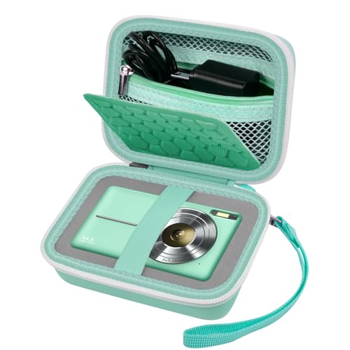 Comecase Carrying & Protective Case for Digital Camera, for CAMKORY/for Kodak Pixpro/for Canon PowerShot ELPH 180/190 / for Sony DSCW800 DSCW830 Cameras for Travel- Light Green - color: Light Green