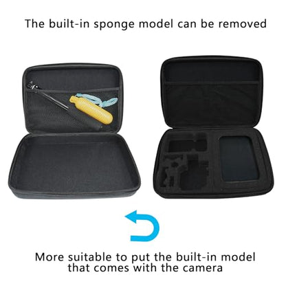 Large Camera Carrying Case Compatible with Gopro Hero 13 12 11 10 9 8 7/AKASO EK7000 Brave 4 Brave 7 V50X/DJI Action 5 Pro/ODDV/Xilecam/Jadfezy/SJCAM/APEXCAM/Vemont Action Cam, Travel Camera Case - color: Case-Large