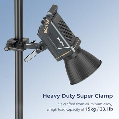 SmallRig Super Clamp Kit 2-Pack, Heavy Duty Max Load 33lb /15kg, with a 1/4"-20 & a 3/8"-16 Top Screw on a 5/8" Stud, for Photography Studio Video Camera Lighting, for Round Pipe and Flat Surface 5318 - size: Clamp (2 Pack)