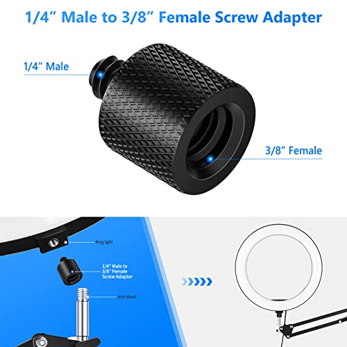 Neewer Camera Screw Adapter, 22 Pieces 1/4” to 1/4” and to 3/8” Tripod Mount Screw Adapter Converter Set for Camera Mount, Monopod, Ball Head, Flash Light Stand, Tripod — ST29 - style: ST29