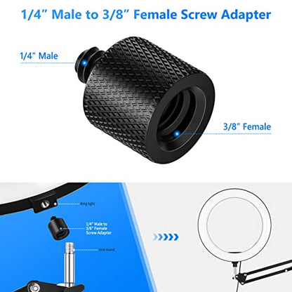 Neewer Camera Screw Adapter, 22 Pieces 1/4” to 1/4” and to 3/8” Tripod Mount Screw Adapter Converter Set for Camera Mount, Monopod, Ball Head, Flash Light Stand, Tripod — ST29 - style: ST29