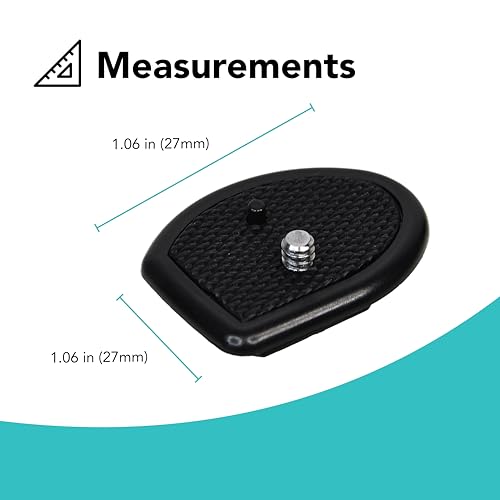 Foto&Tech 2 Pieces 27mm Tripod Quick Release Plate, Camera Mounting Adapter, Replacement Parts for Tripod, Compatible with Sunpak 50” AB-QR-50, TG-5060TR, ACUVAR 50" Inch - size: 27mm