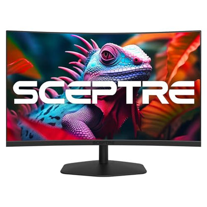 Sceptre Curved 27-inch Prime Gaming Monitor 1500R 100Hz HDMI X2 DisplayPort 1ms 100% sRGB, Build-in Speakers Machine Black 2025 (C275W-FW100T Series) - style: 27" Curved Gaming 100Hz DP HDMI X2