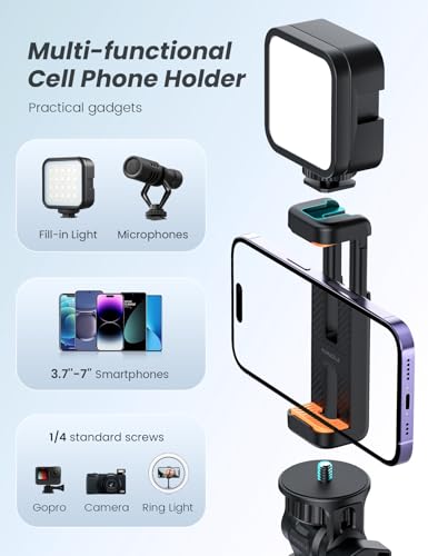 86'' Phone Tripod & Selfie Stick, Tripod for iPhone with Detachable Remote, Portable Phone Tripod Stand for Video Recording, Travel Tripod for Cell Phone, Compatible with Smartphones, DSLR - style: 86‘’