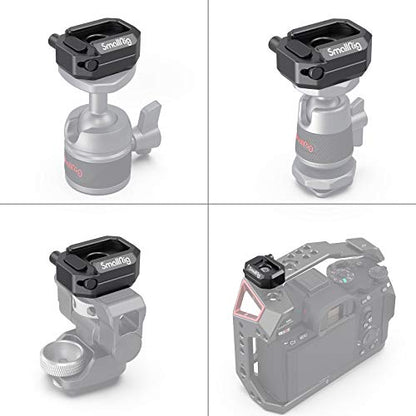 SmallRig Universal Cold Shoe Mount, Multi-Functional Shoe Adapter with Safety Release, for DSLR Camera Rig Microphone LED Light - 2797