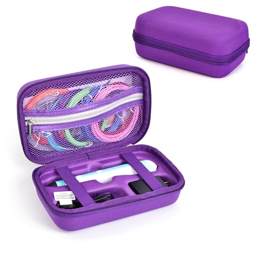 Hard Case Compatible with SCRIB3D P1/Advanced Printing 3D Pen, Portable Art Activity Set Carrier Case for Printing Strands and Accessories,Purple - color: Purple, size: Fits for SCRIB3D P1 Pen