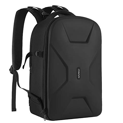 MOSISO Camera Backpack, DSLR/SLR/Mirrorless Photography Camera Bag 15-16 inch Waterproof Hardshell Case with Tripod Holder&Laptop Compartment Compatible with Canon/Nikon/Sony, Black - color: Black