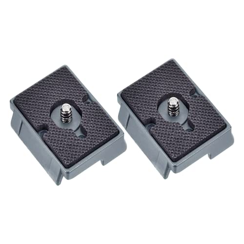 323 Quick Release Plate 1/4" Screw Tripod Camera Compatible for Manfrotto 200pl-14 RC2 Camera Tripod Ball Head 2PCS,Grey - color: Grey