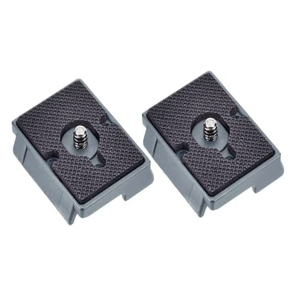 323 Quick Release Plate 1/4" Screw Tripod Camera Compatible for Manfrotto 200pl-14 RC2 Camera Tripod Ball Head 2PCS,Grey - color: Grey