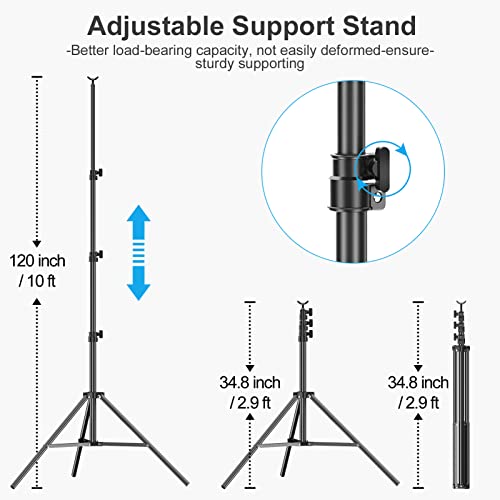 EMART Photo Backdrop Stand kit, 10 x 12 ft Back Drop Adjustable Frame for Photography, Photoshoot Banner Background Support Holder for Parties Dectoration - size: 10x12ft