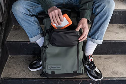 WANDRD PRVKE 21L Photography Bundle: Weather-Resistant Travel & Camera Backpack with Laptop Sleeve, Quick Side Access, Clamshell Opening – Ideal Photography & Travel Bag (Wastach Green) - color: Wasatch Green, size: PRVKE 21L, style: Photography Bundle
