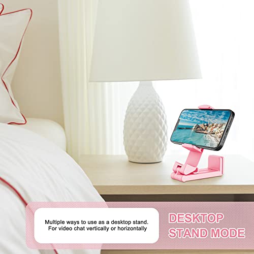 Perilogics Airplane Phone Holder Mount Universal in Flight Hands Free Viewing with Multi-Directional Dual 360 Degree Rotation (Black/Pink) - color: Black / Pink