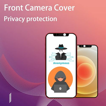 Phone Front Camera Cover,Webcam Cover Compatible for iPhone X/XR/XS/XS Max, iPhone 11/11 Pro/11 Pro Max,iPhone 12/12 Mini /12Pro /12Pro Max,Protect Privacy and Security,Not Affect Face ID - color: Silver