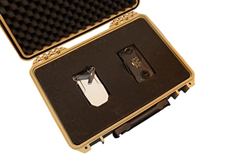 MEIJIA Portable IP67 Waterproof Protective Case, Hard Camera Case with customizable foam, Perfectly Protection of Camera, Drones, Pistols,Lens, Equipments, 18.5 x14.06x6.93inches(Desert Tan) - color: Desert Tan