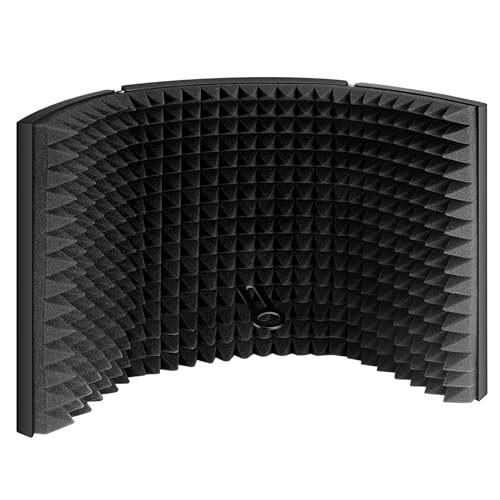 Aokeo Professional Studio Recording Microphone Isolation Shield,Suitable for Blue Yeti and Any Condenser Microphone Recording Equipment（AO-403）