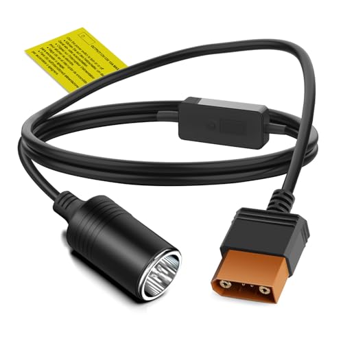TAIFU 12V SDC to Car Charger Plug Power Cable Replacement for DJI Power 2000/1000V2/1000/500 Portable Power Station Cigarette Lighter Plug 1024Wh / 2048Wh Solar Generator Power Cord