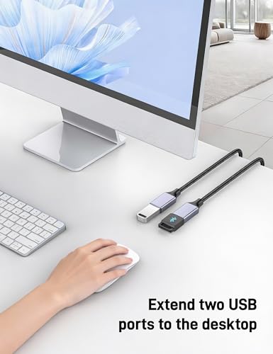 6.6FT USB A Male to 2 Female Cable, USB Splitter Cable for Mac, Xbox, Laptop, Tablet, Smartphone Data Transmission, Card Reader, Keyboard, PS4, PS5, Mouse. - size: 6.6FT