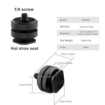 Camera Hot Shoe Mount(6 Pack) to 1/4"-20 Tripod Screw Adapter Flash Shoe Mount for DSLR Camera Rig - size: 6 Pack
