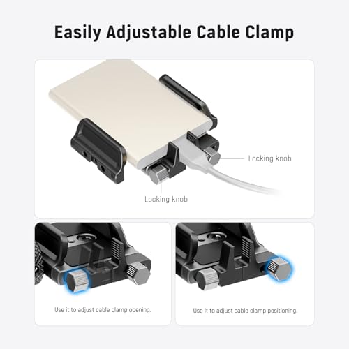 NEEWER Universal SSD Holder Mount Bracket with Cold Shoe/Cable Clamp, 1.6"-2.6" for T5 T7 T9 SSD, Compatible with SmallRig Cage for BMPCC 4K 6K, 15 Pro/15 Pro Max Phone Cage, UA059 - style: UA059