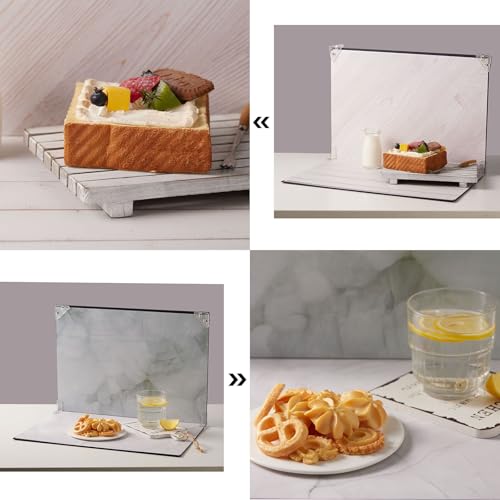 BYSTONE Photo Backdrop Board for Product Photography, 10 Pcs 20 Patterns Food Photography Backdrops, 16.5 x 11.7 in Tabletop Background Kit, Double-Sided Flat Lay Props for Jewelry & Cosmetics