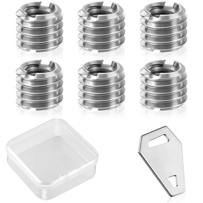 6PCS 1/4" to 3/8" Camera Convert Screw Tripod Adapter Mount, 3/8" to 1/4" Convert Screw Adapter Ball Head Reducer for Tripod, Monopod, Stainless Steel