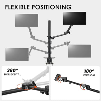 TARION Modular Desktop Arm Mount - 48cm / 19" Single Desk Stand with Tablet Holder & VESA Mount for Laptop Monitor 360° Adjustable - Compatible with 35mm Rod Lite Z Desktop - Titanrig Arm X - size: Arm X (Monitor / Laptop)