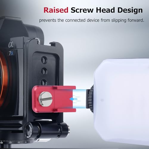 Universal Hot Shoe Adapter for Camera Accessories – Aluminum Alloy & Stainless Steel Mount with Locking Knob, 1/4" Screw Hole for Microphone, LED Light, Tripod, DSLR Rig (62057)